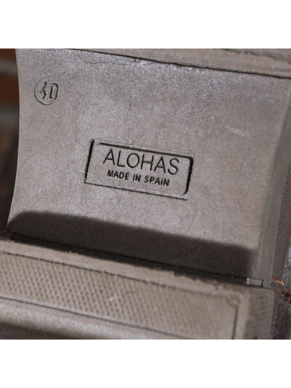 Alohas Brown Leather Chunky Lug Sole Knee High Boots EU 40 US 9 Made in Spain - Picture 7 of 8
